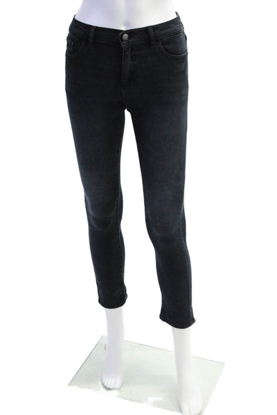 DL1961 Childrens Girls Zane Supper Skinny Leg Jeans Black Cotton Size 12