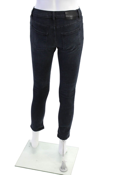 DL1961 Childrens Girls Zane Supper Skinny Leg Jeans Black Cotton Size 12