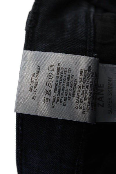 DL1961 Childrens Girls Zane Supper Skinny Leg Jeans Black Cotton Size 12