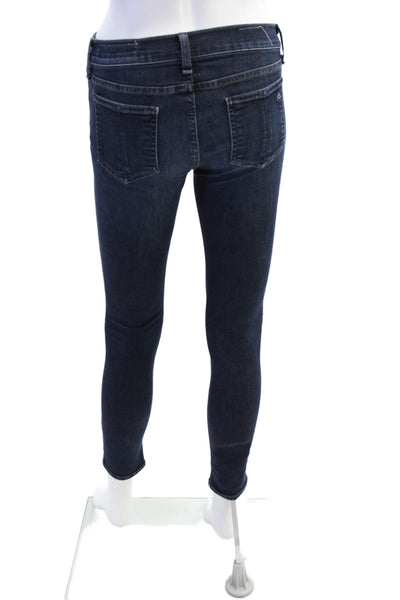 Rag & Bone Jean Womens Mid Rise Capri Skinny Leg Jeans Blue Cotton Size 27