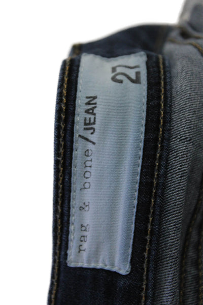 Rag & Bone Jean Womens Mid Rise Capri Skinny Leg Jeans Blue Cotton Size 27