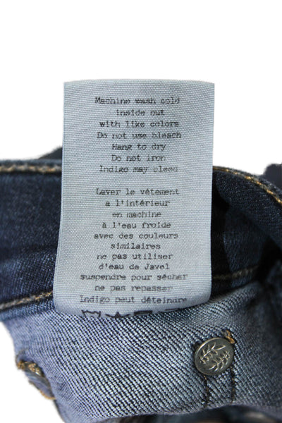 Rag & Bone Jean Womens Mid Rise Capri Skinny Leg Jeans Blue Cotton Size 27
