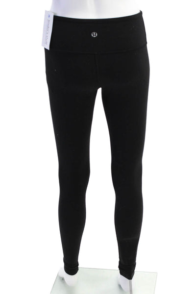 Lululemon Womens Pull On High Rise Athletic Leggings Black Size 4