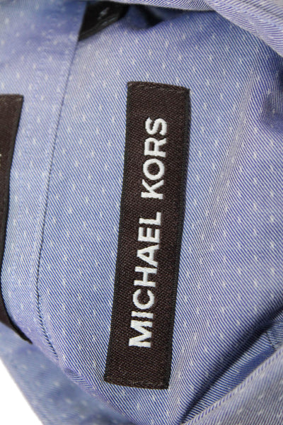 Michael Kors Childrens Boys Button Down Dress Shirt Blue Cotton Size 14