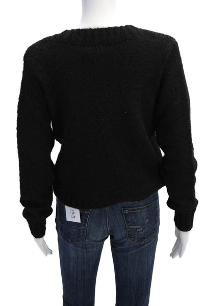 Vero Moda Womens Cable Knit Button Down Cardigan Sweater Black Size Extra Small