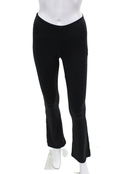 Lioness Womens Elastic Waistband Wide Leg Bell Bottom Pants Black Size 2XS