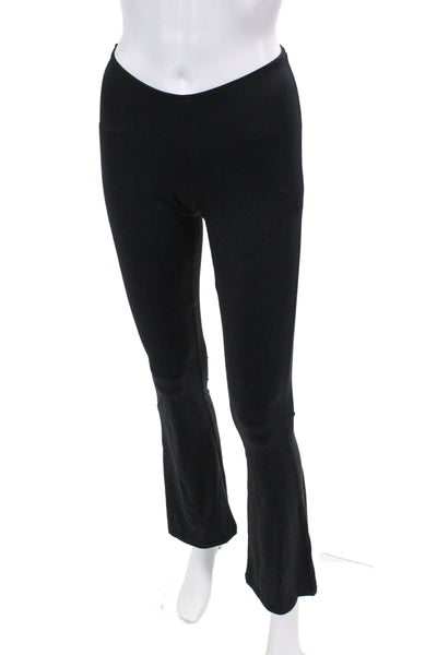 Lioness Womens Elastic Waistband Wide Leg Bell Bottom Pants Black Size 2XS