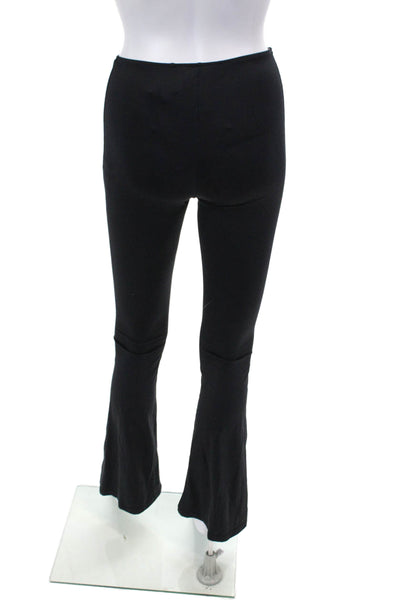 Lioness Womens Elastic Waistband Wide Leg Bell Bottom Pants Black Size 2XS