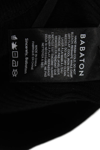 Babaton Womens Textured Elastic Waistband Lined Skinny Leg Knit Pants Black Size