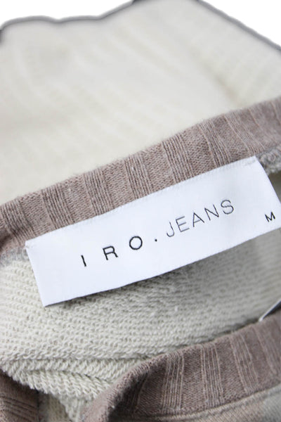 IRO Jeans Womens Long Sleeve Distressed Camouflage Sweatshirt Brown Size Medium