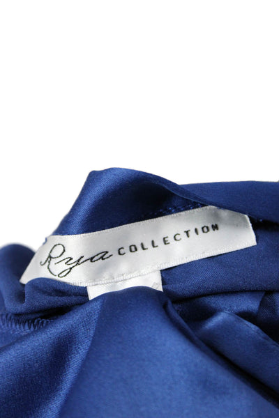 Rya Collection Womens Sleeveless V Neck A Line Dress Blue Size Extra Small