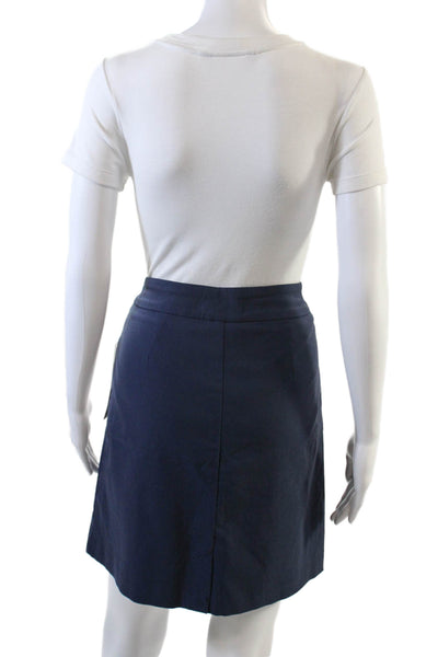 Tribal Womens Stretch A-Line Pull-On Casual Mini Skirt Solid Blue Size 16