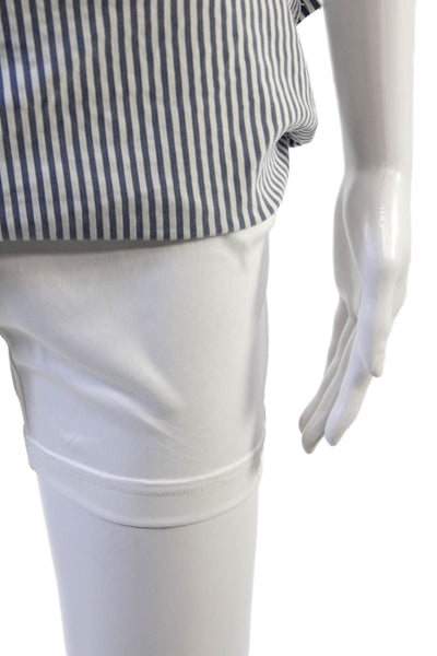 Renuar Womens Striped Print Stretch Casual A-Line Mini Skirt Gray Size 2