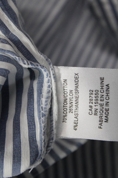 Renuar Womens Striped Print Stretch Casual A-Line Mini Skirt Gray Size 2