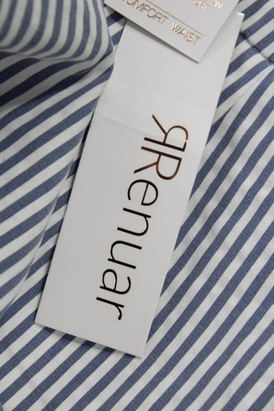 Renuar Womens Striped Print Stretch Casual A-Line Mini Skirt Gray Size 12