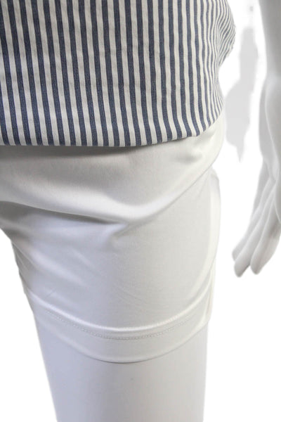 Renuar Womens Striped Print Stretch Casual A-Line Mini Skirt Gray Size 14