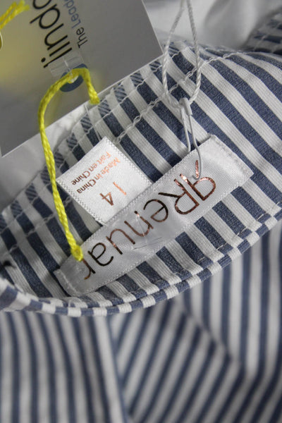 Renuar Womens Striped Print Stretch Casual A-Line Mini Skirt Gray Size 14