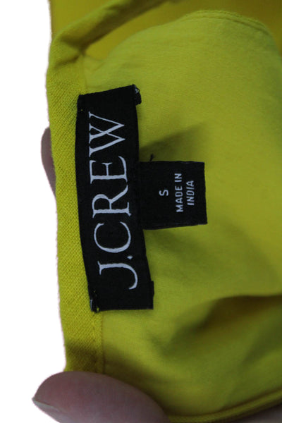 J Crew Womens Linen Sleeveless Knee Length Sun Dress Yellow Size Small