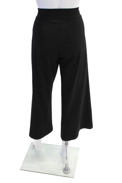 Kirna Zabete Womens Elastic Waist Wide Legged Casual Pants Solid Black Size M