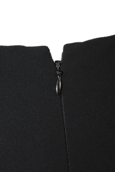 Cachet Womens Short Sleeves Knee Length A Line Dress Black Size 10