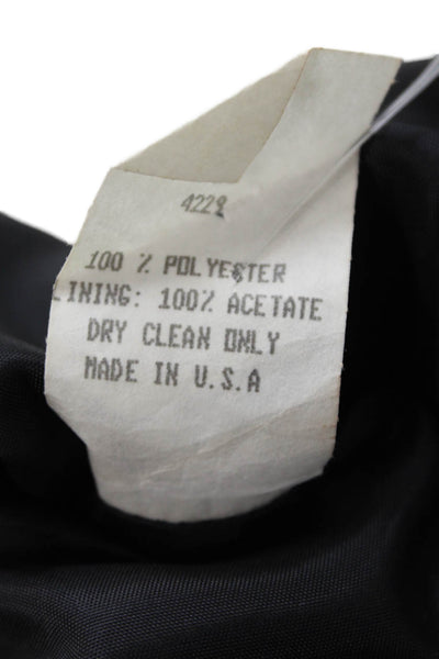 Cachet Womens Short Sleeves Knee Length A Line Dress Black Size 10