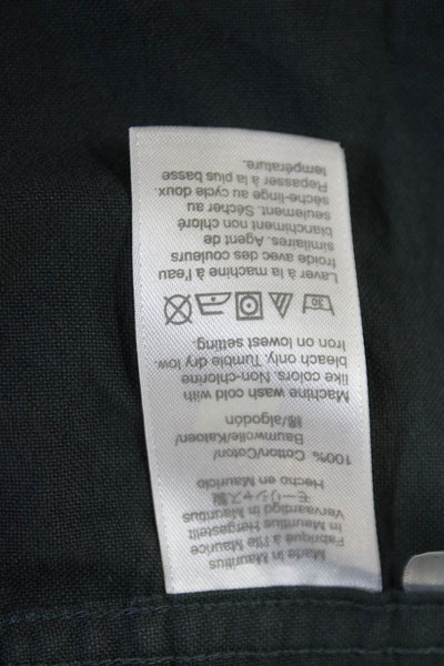 J Crew Womens Cotton Collared Long Sleeve Button Down Casual Shirt Gray Size L