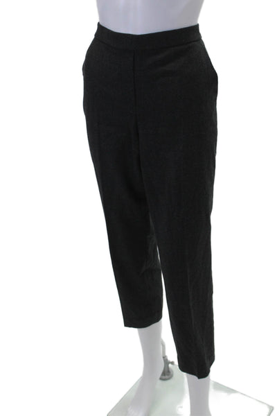 Theory Women's Pull-On Flat Front Straight Leg Dress Pants Gray Size 4