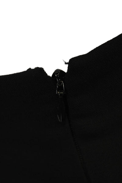 Theory Women's Hook Closure Flat Front Straight Leg Dress Pants Black Size 6