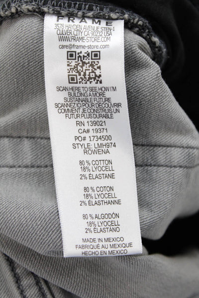 Frame Mens Cotton Slim Straight Leg Faded Gray Denim Jeans Size 36