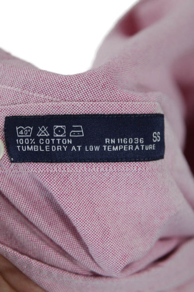 Charles Tyrwhitt Womens Cotton Collared Button Down Shirt Pink Size M