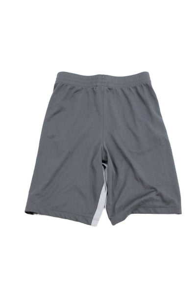 Nike Boys Textured Drawstring Adjustable Casual Shorts Gray Size XL