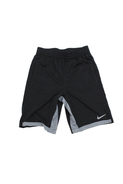 Nike Boys Textured Drawstring Adjustable Casual Shorts Black Size XL