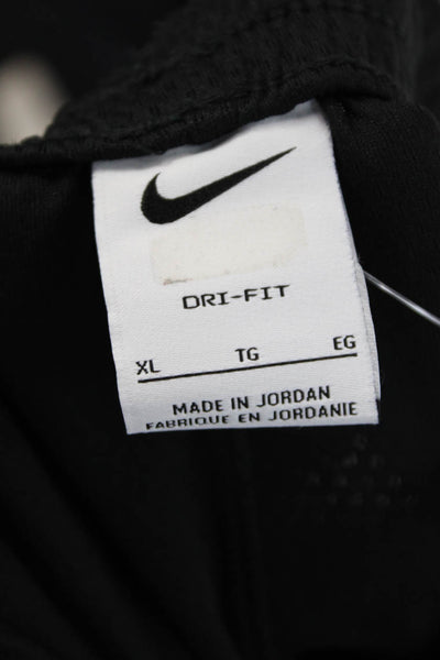 Nike Boys Textured Drawstring Adjustable Casual Shorts Black Size XL