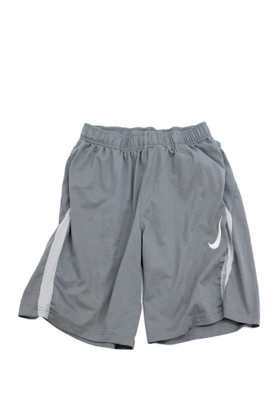 Nike Boys Textured Drawstring Adjustable Casual Shorts Gray Size XL