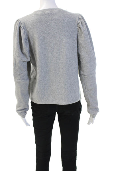 Goldie Womens Long Sleeve Scoop Neck Terry Knit Sweatshirt Gray Size Medium