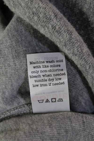 Goldie Womens Long Sleeve Scoop Neck Terry Knit Sweatshirt Gray Size Medium