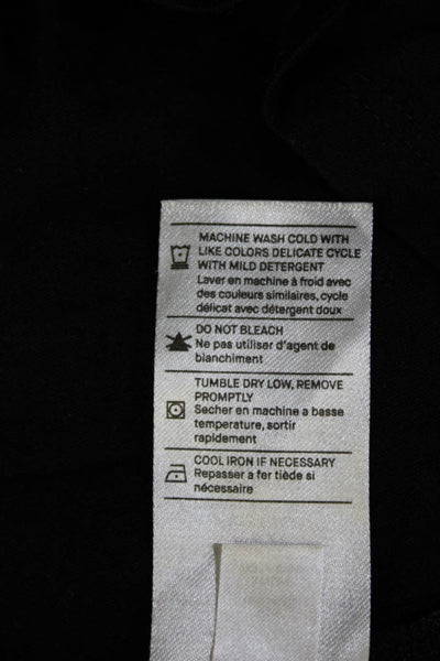 Vince Women's Short Sleeves Round Neck Basic T-Shirt Black Size XS
