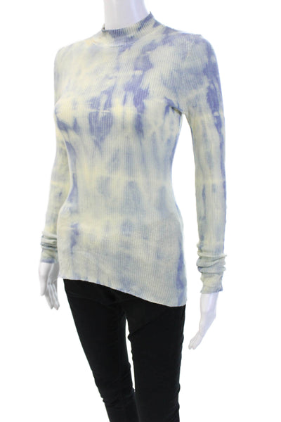 Something Navy Women's Mock Neck Long Sleeves Tie Dye Sweater Size XS