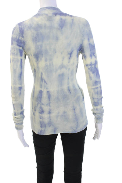 Something Navy Women's Mock Neck Long Sleeves Tie Dye Sweater Size XS