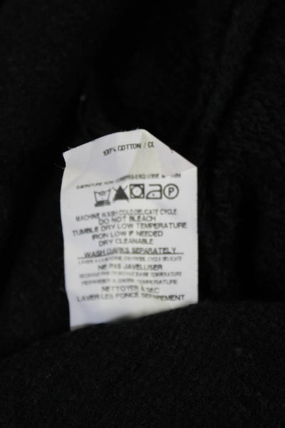 Twenty Women's Long Sleeves Round Neck Distress Sweater Black Size XS
