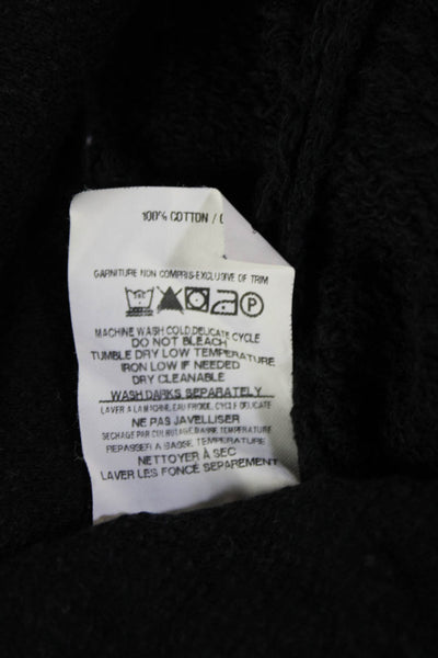 Twenty Women's Long Sleeves Round Neck Distress Sweater Black Size XS