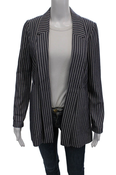 BCBGeneration Women's Long Sleeves Lined Slit Hem Jacket Striped Size XS