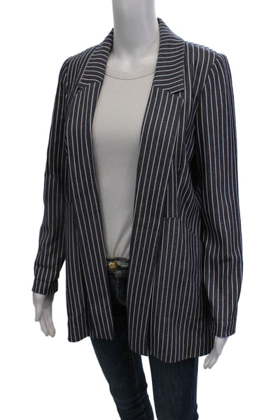 BCBGeneration Women's Long Sleeves Lined Slit Hem Jacket Striped Size XS