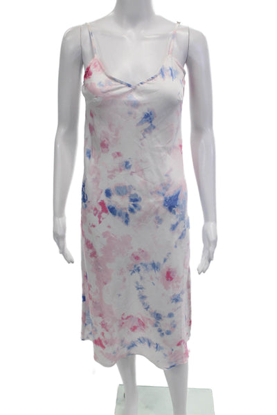 French Connection Women's Spaghetti Straps V-Neck Tie Dye Slip Dress Size 2