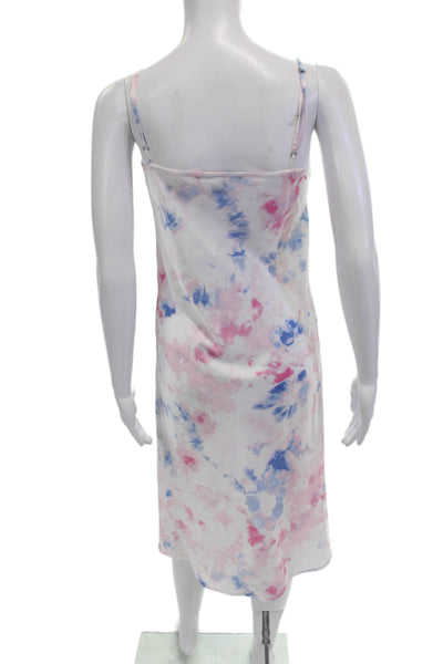 French Connection Women's Spaghetti Straps V-Neck Tie Dye Slip Dress Size 2