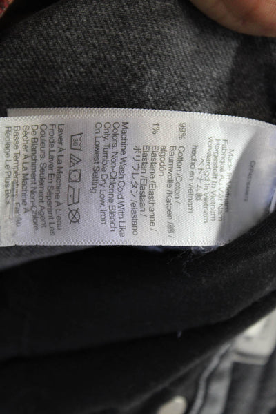 Madewell Womens Cotton Zip Button Slim Leg Denim Jeans Charcoal Size EUR 26