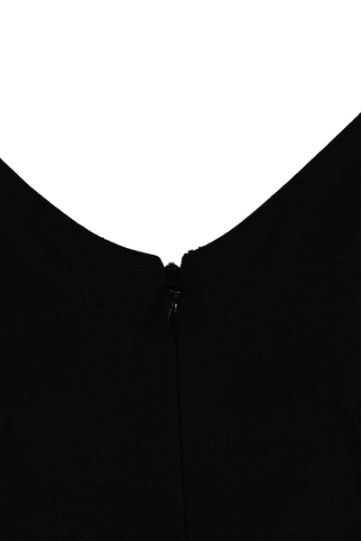 Zac Posen Womens Silk Pleated Detail Buckled Sleeveless Dress Black Size 4