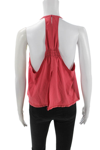 Lululemon Womens Stretch Round Neck Sleeveless Activewear Top Pink Size 4