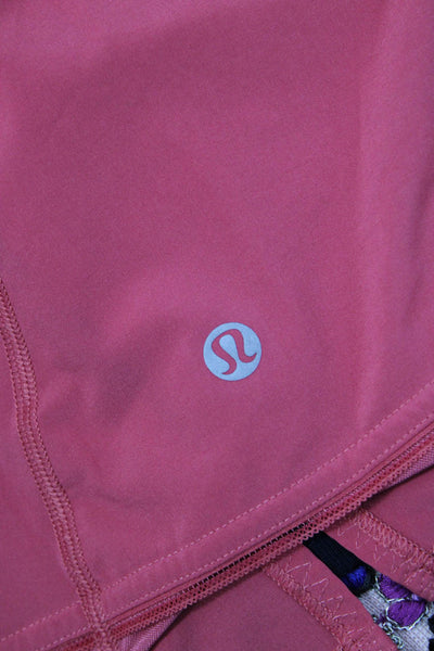 Lululemon Womens Stretch Round Neck Sleeveless Activewear Top Pink Size 4