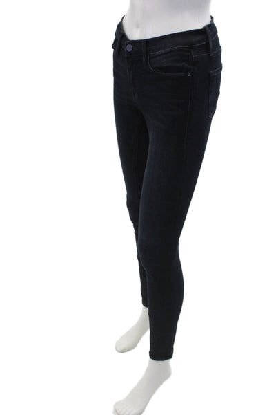 Frame Denim Womens Cotton Le Skinny de Jeanne Zip Fly Denim Jeans Blue Size 25